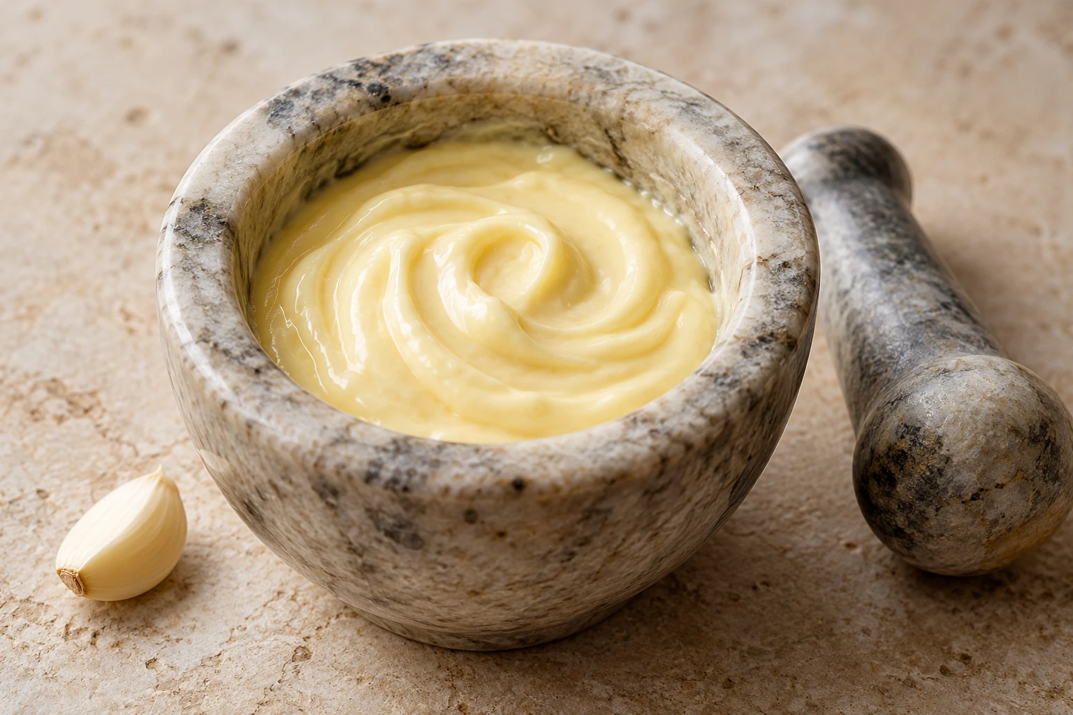 Grundrezept: Aioli aus dem Mörser