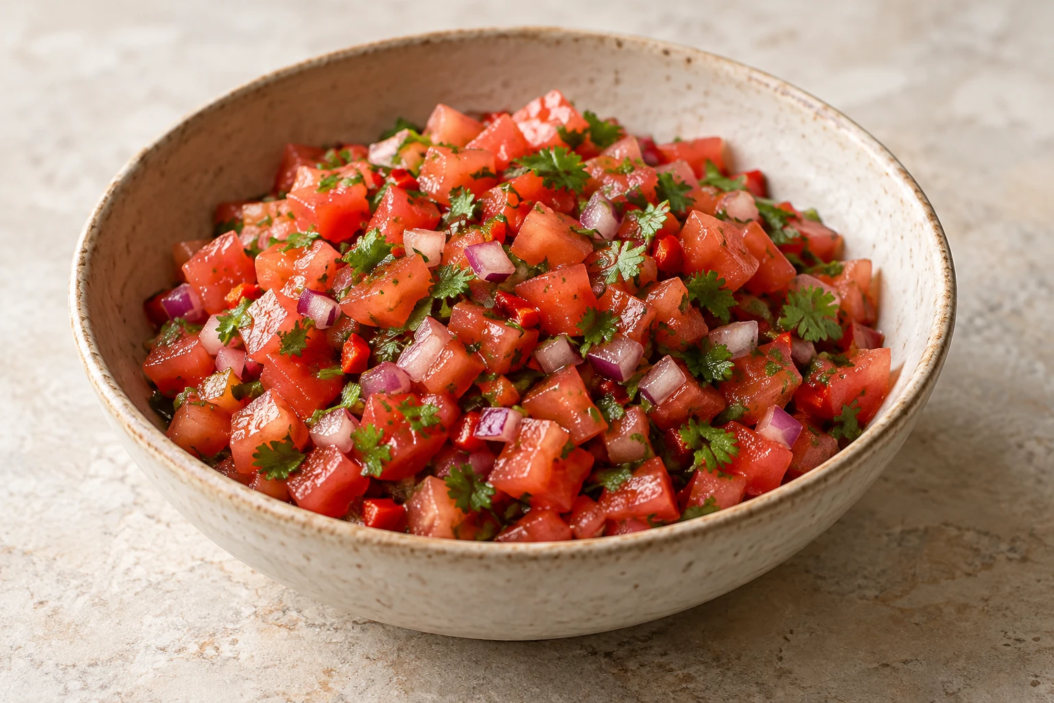 Grundrezept: Frische Tomatensalsa