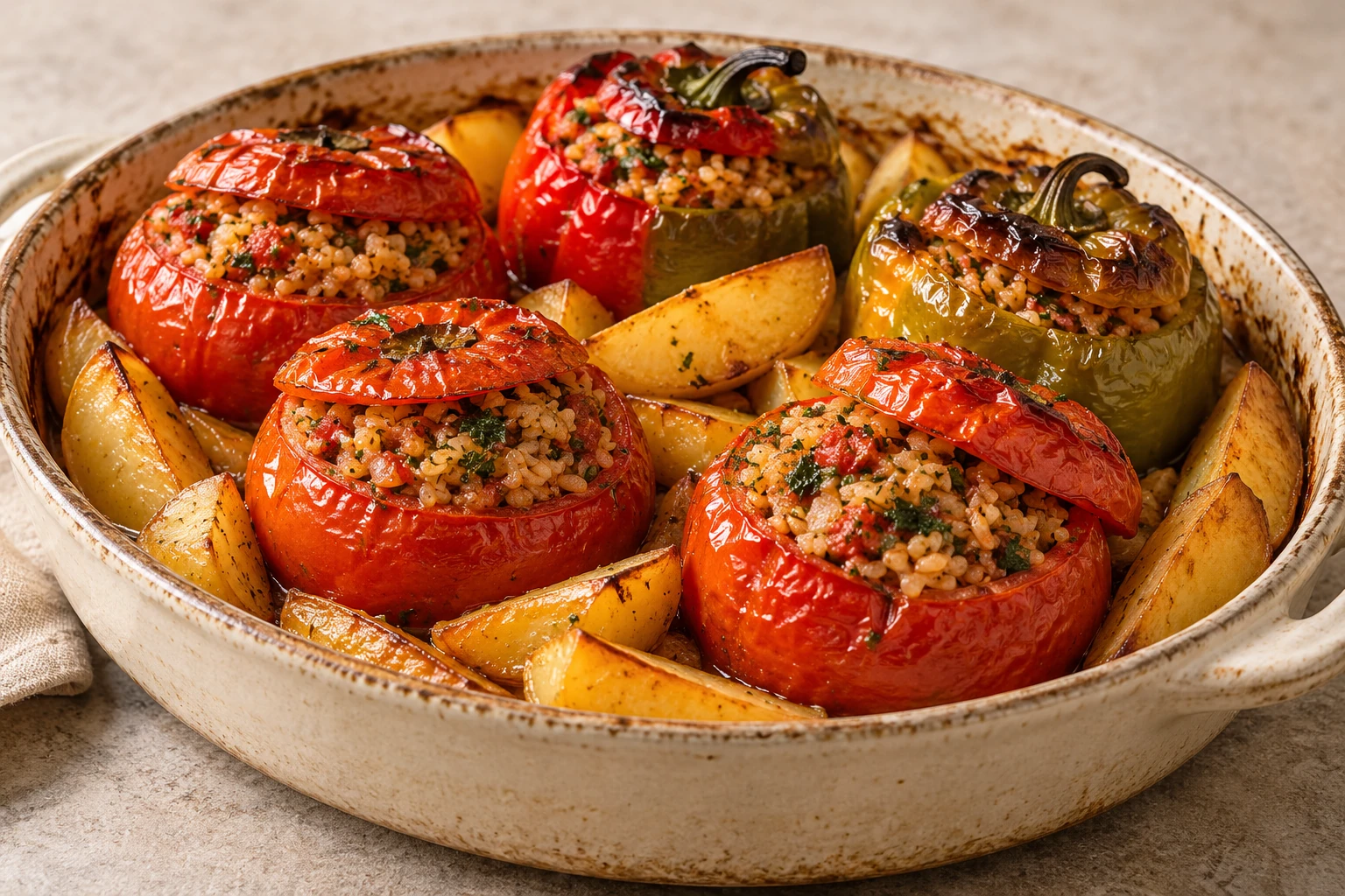 Gemista – Gefüllte Tomaten und Paprika