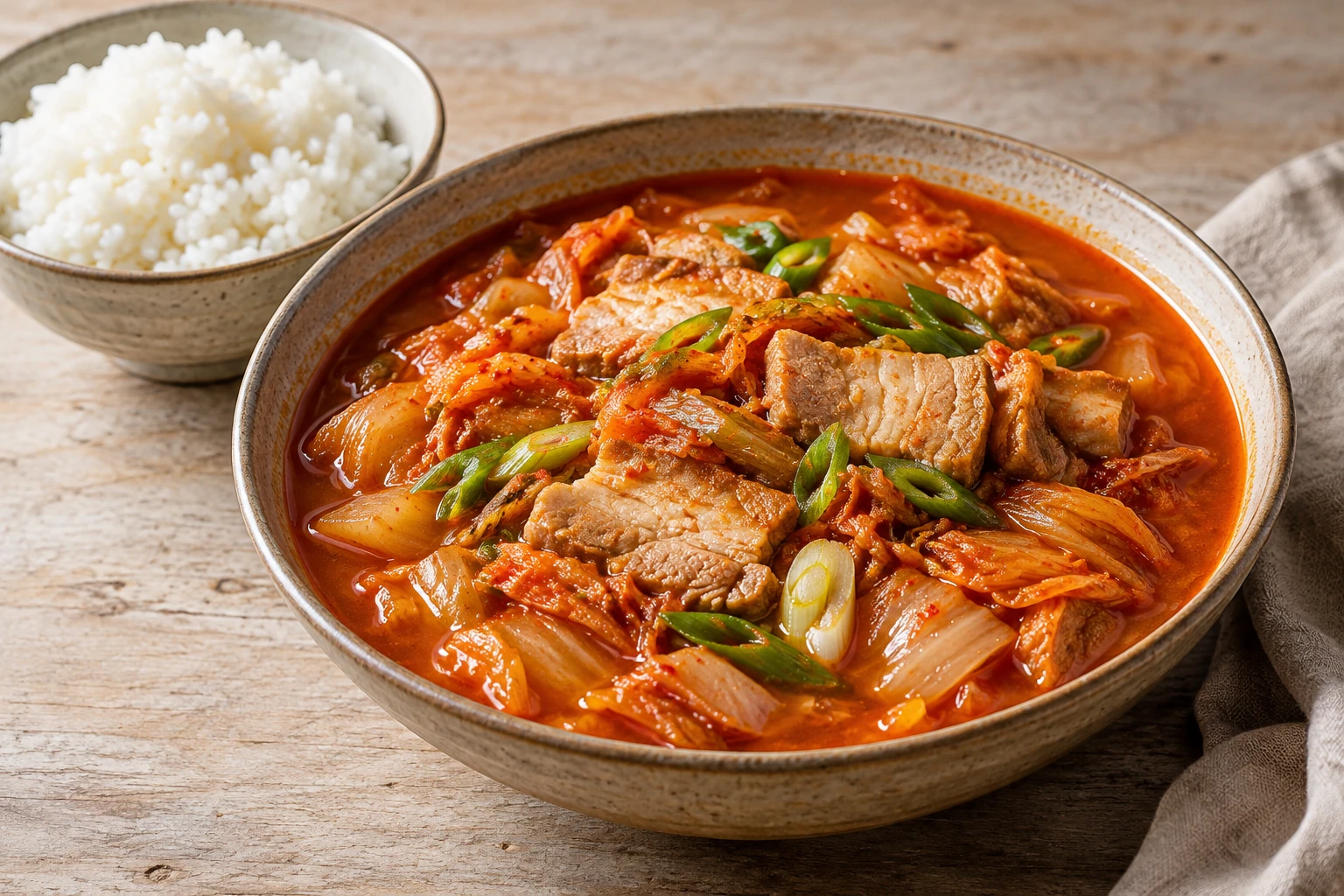 Kimchi Jjigae mit Schweinebauch