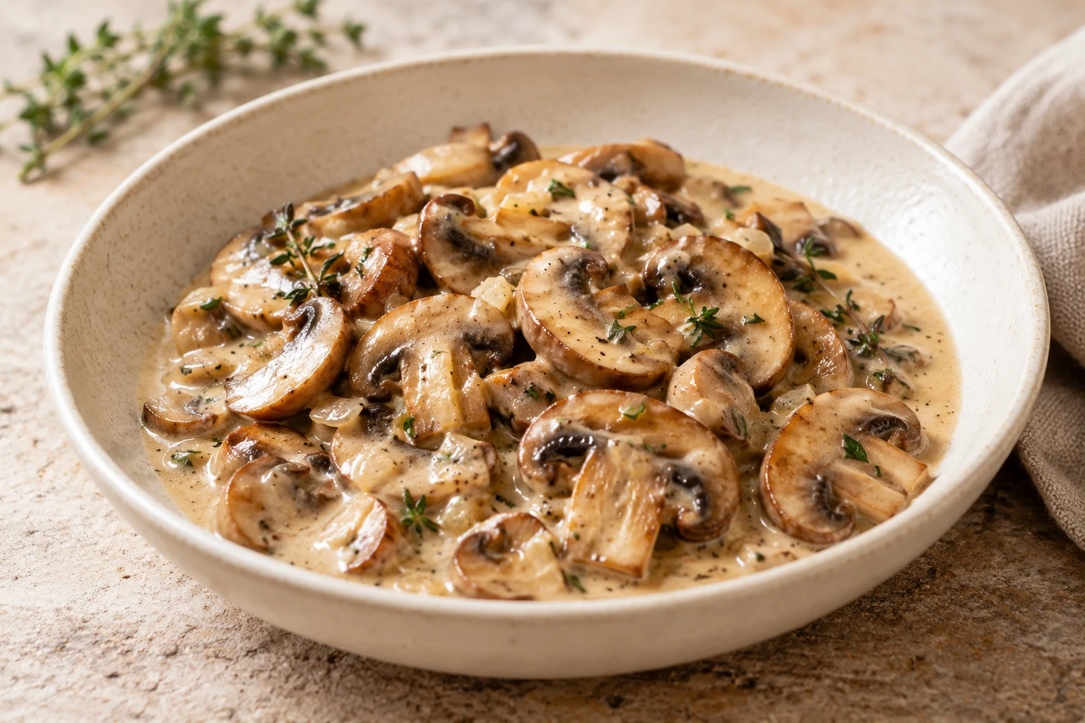 Grundrezept: Pilzrahmsauce